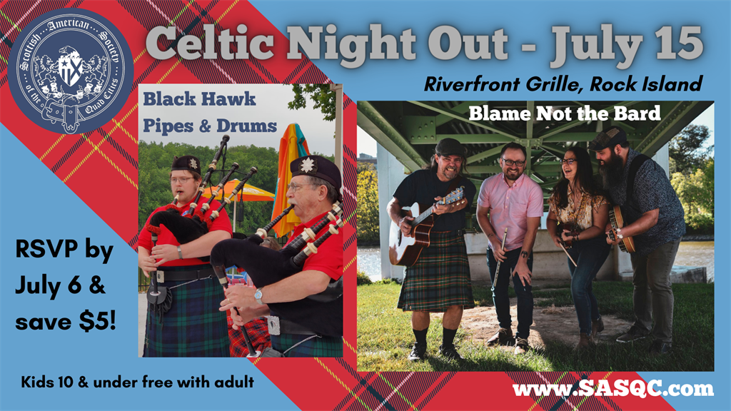 Blame Not the Bard and Blackhawk Pipe Bands at Celtic Night Out 